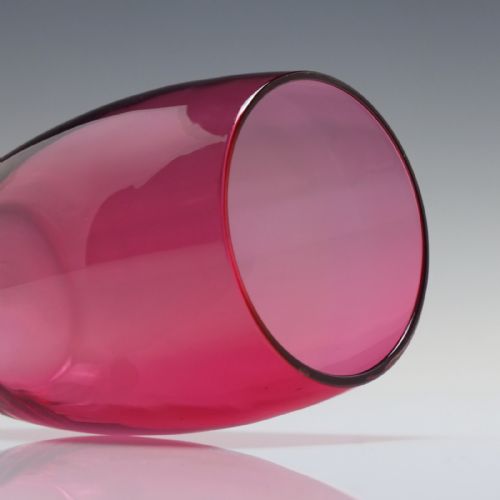 SIX VICTORIAN CRANBERRY GLASS TUMBLERS C1900 - ADDITIONAL PHOTO 4