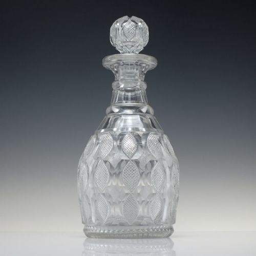 RARE GEORGIAN WEAR FLINT COMPANY CUT GLASS DECANTER C1825 - ADDITIONAL PHOTO 1