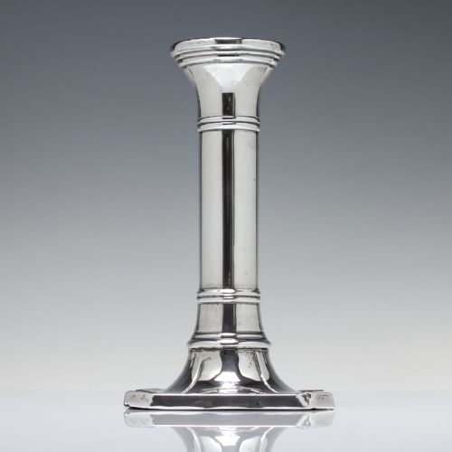 PAIR OF ART DECO SILVER CANDLE STICKS BIRMINGHAM C1937 - ADDITIONAL PHOTO 1