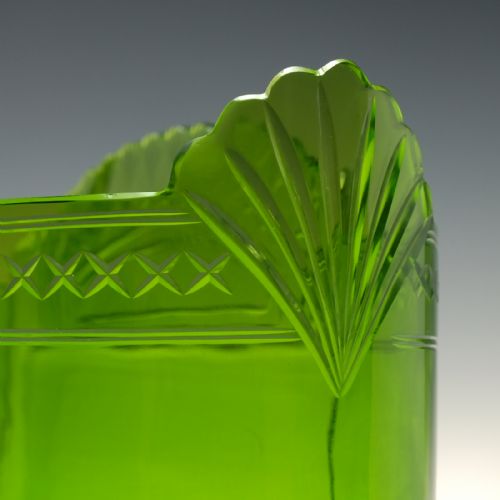 LARGE ARTS CRAFTS JUGENDSTIL PEWTER CENTREPEICE WITH GREEN GLASS LINER C1900 - ADDITIONAL PHOTO 6