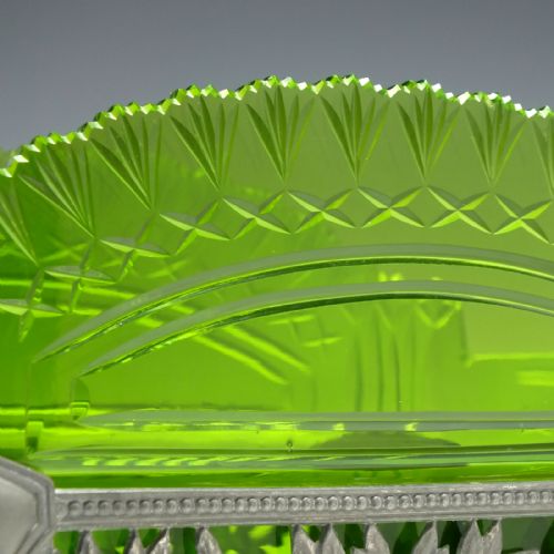 LARGE ARTS CRAFTS JUGENDSTIL PEWTER CENTREPEICE WITH GREEN GLASS LINER C1900 - ADDITIONAL PHOTO 13