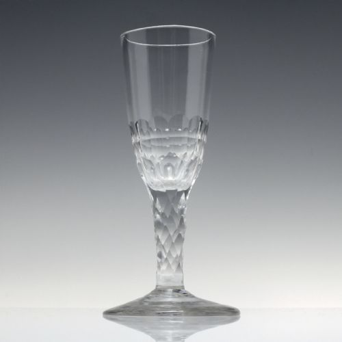 18TH CENTURY FACET CUT ALE GLASS C1770 - ADDITIONAL PHOTO 1