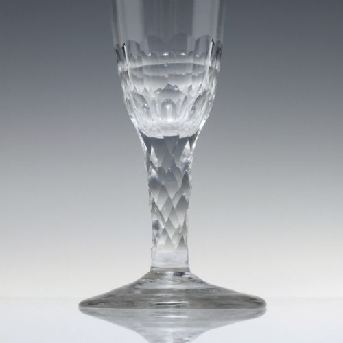 18TH CENTURY FACET CUT ALE GLASS C1770 - ADDITIONAL PHOTO 2