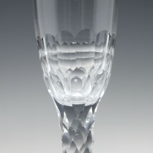 18TH CENTURY FACET CUT ALE GLASS C1770 - ADDITIONAL PHOTO 3