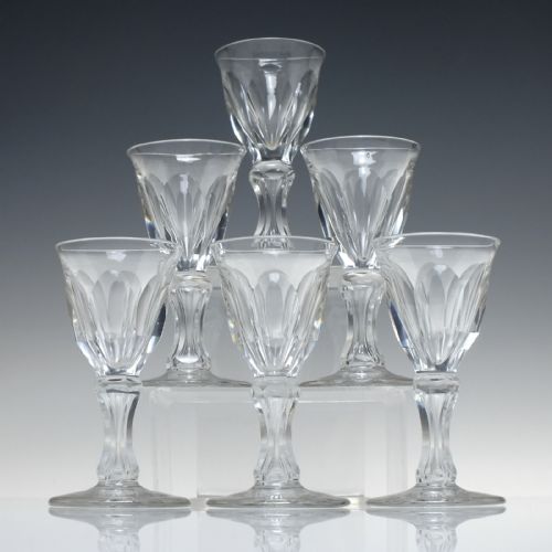 SIX 19TH CENTURY ANTIQUE PORT OR GIN GLASSES C1870 - ADDITIONAL PHOTO 1