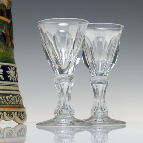 SIX 19TH CENTURY ANTIQUE PORT OR GIN GLASSES C1870 - ADDITIONAL PHOTO 6