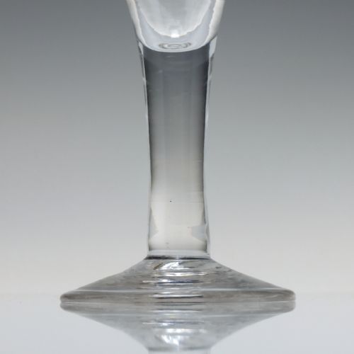 18TH CENTURY GEORGIAN PLAIN STEM DRAM GLASS C1750 - ADDITIONAL PHOTO 2