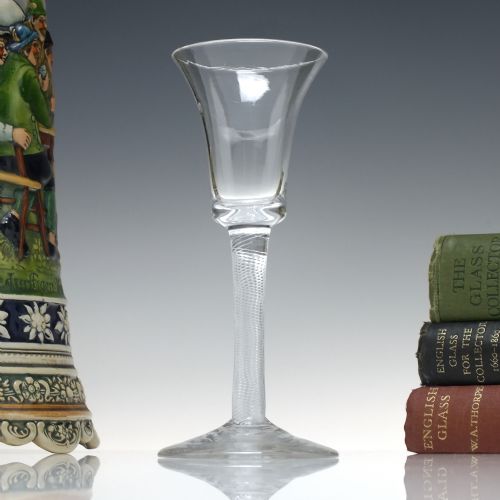 antique 18th century air twist wine glass c1750 - CATEGORY: ANTIQUE GLASS - DATED GEORGIAN