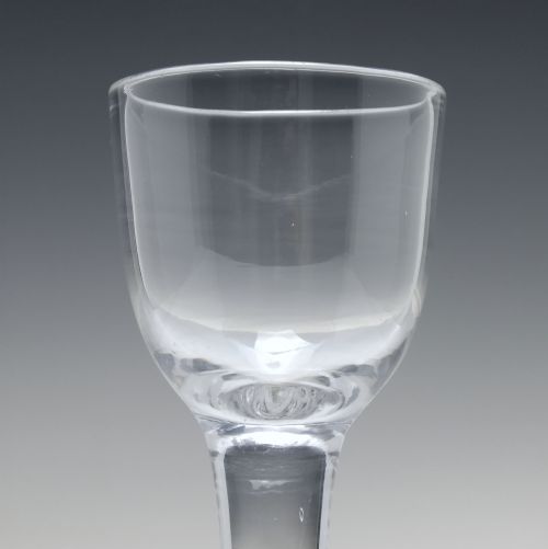 GEORGIAN PLAIN STEM FIRING GLASS C1750 - ADDITIONAL PHOTO 2