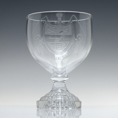 RARE GEORGIAN SPEED THE PLOUGH GLASS RUMMER C1800 - ADDITIONAL PHOTO 1