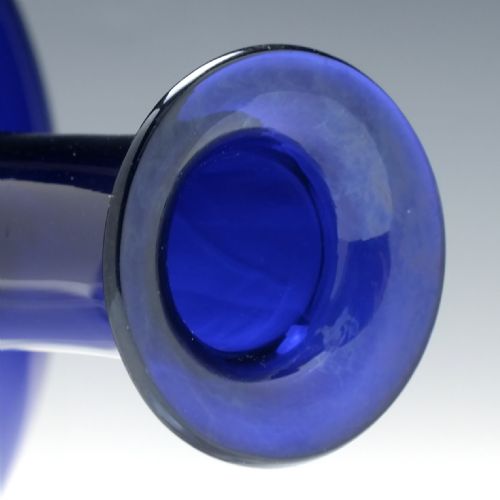 GEORGIAN BRISTOL BLUE GLASS MELL DECANTER C1830 - ADDITIONAL PHOTO 3