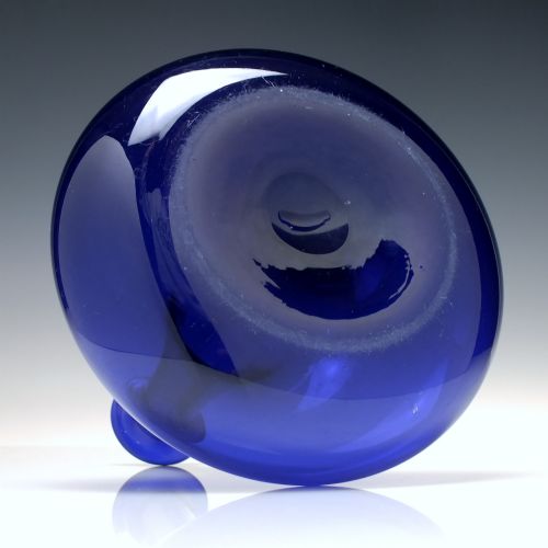 GEORGIAN BRISTOL BLUE GLASS MELL DECANTER C1830 - ADDITIONAL PHOTO 4
