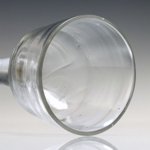 ANTIQUE 18TH CENTURY PLAIN STEM WINE GLASS C1740 - ADDITIONAL PHOTO 4