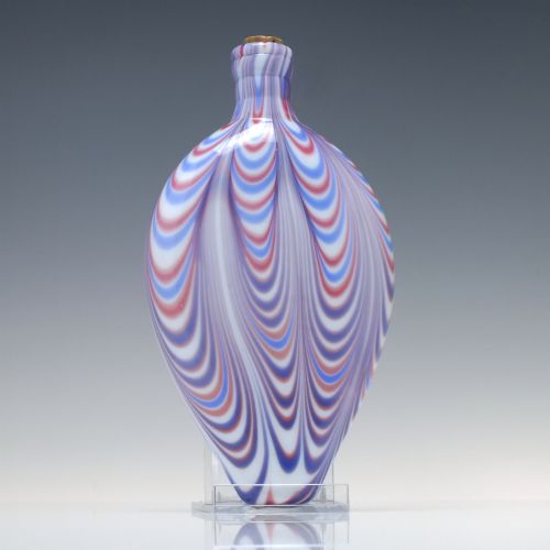 RARE 19TH CENTURY NAILSEA GLASS FLASK C1830 - ADDITIONAL PHOTO 1