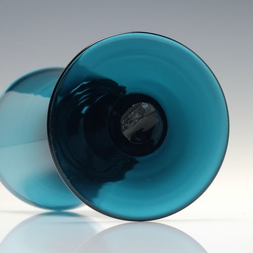 GEORGIAN PEACOCK BLUE BUCKET BOWL WINE GLASS C1820 - ADDITIONAL PHOTO 5
