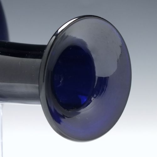 GEORGIAN BRISTOL BLUE GLASS MELL DECANTER C1830 - ADDITIONAL PHOTO 2