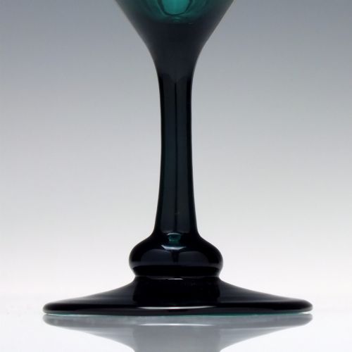 ENGRAVED GEORGIAN BRISTOL BLUE WINE GLASS C1820 - ADDITIONAL PHOTO 7