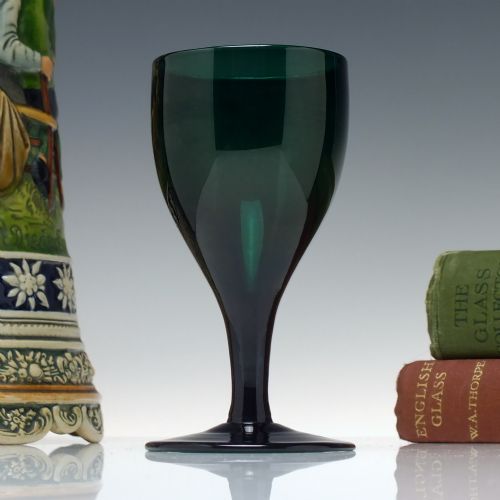 georgian bristol green wine glass c1800 - CATEGORY: ANTIQUE GLASS - DATED 1800