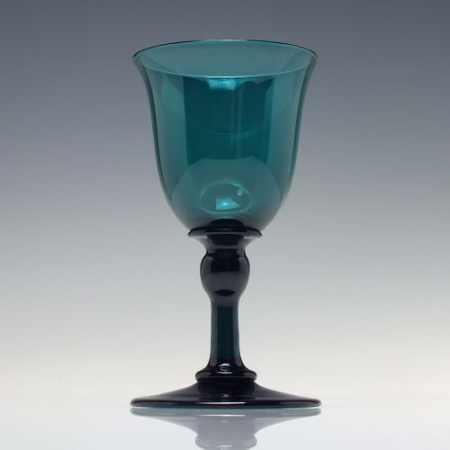 SET OF FOUR GEORGIAN BRISTOL GREEN WINE GLASSES C1820 - ADDITIONAL PHOTO 3