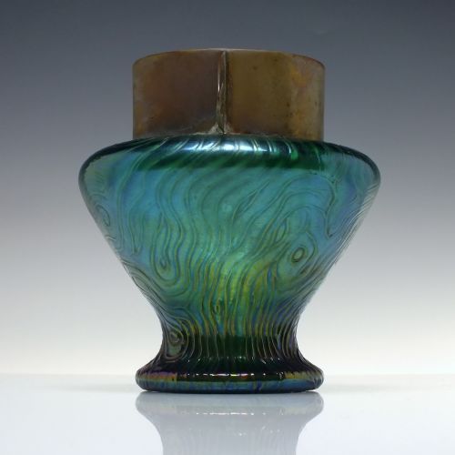 LOETZ IRIDESCENT SPIRALOPTISCH GREEN VASE C1905 - ADDITIONAL PHOTO 1