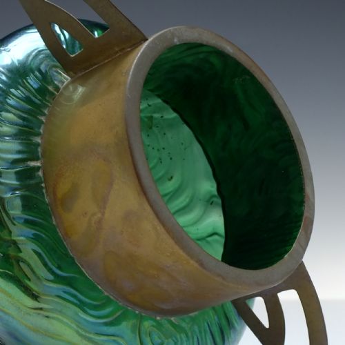 LOETZ IRIDESCENT SPIRALOPTISCH GREEN VASE C1905 - ADDITIONAL PHOTO 3