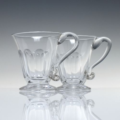 pair antique georgian custard cup glasses c1820 - CATEGORY: ANTIQUE GLASS - DATED GEORGIAN