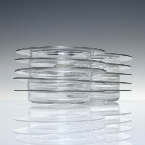 ten victorian glass ice plates c1850 - CATEGORY: ANTIQUE GLASS - DATED GEORGIAN