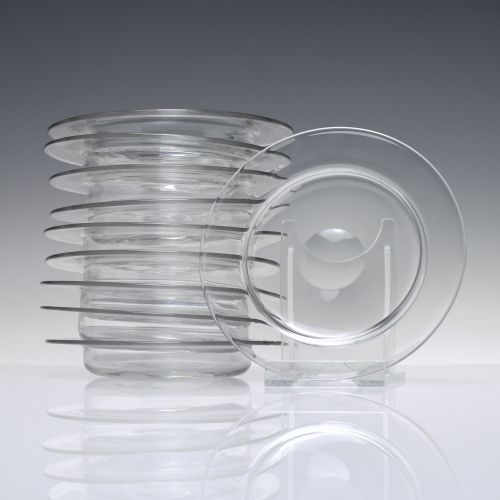 TEN VICTORIAN GLASS ICE PLATES C1850 - ADDITIONAL PHOTO 1