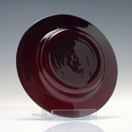 VENETIAN SALVIATI RED GLASS TRINKET DISH WITH AVENTURINE DOLPHIN 185996 - ADDITIONAL PHOTO 5