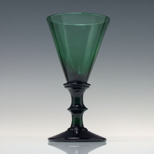 GEORGIAN BRISTOL GREEN WINE GLASS C1820 - ADDITIONAL PHOTO 1
