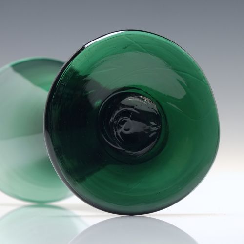 GEORGIAN BRISTOL GREEN WINE GLASS C1820 - ADDITIONAL PHOTO 5