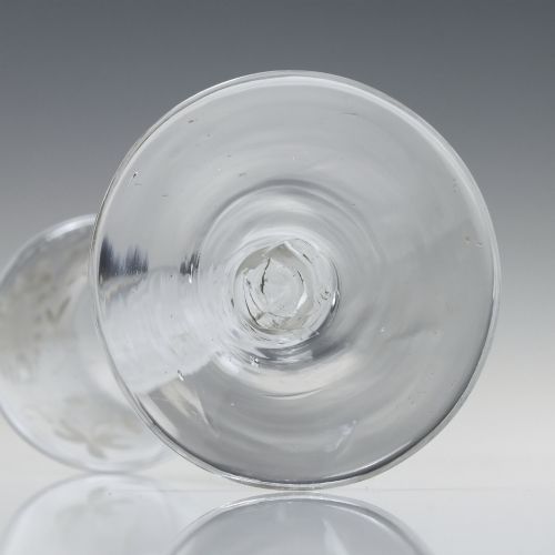 ANTIQUE 18TH CENTURY JACOBITE SYMPATHY OPAQUE TWIST WINE GLASS C1760 - ADDITIONAL PHOTO 9