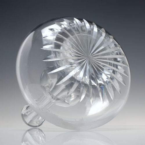VICTORIAN THISTLE ENGRAVED MAGNUM SHAFT AND GLOBE GLASS DECANTER C1880 - ADDITIONAL PHOTO 5