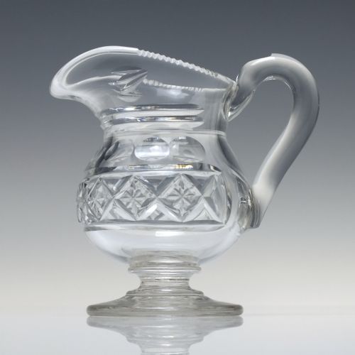 antique 19th century cut glass cream jug c1820 - CATEGORY: ANTIQUE GLASS - DATED 1800