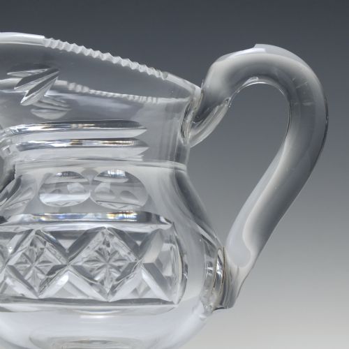 ANTIQUE 19TH CENTURY CUT GLASS CREAM JUG C1820 - ADDITIONAL PHOTO 2