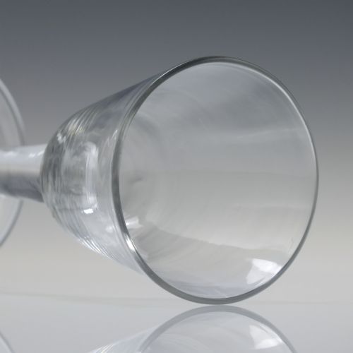 ANTIQUE 18TH CENTURY PLAIN STEM WINE GLASS C1740 - ADDITIONAL PHOTO 2