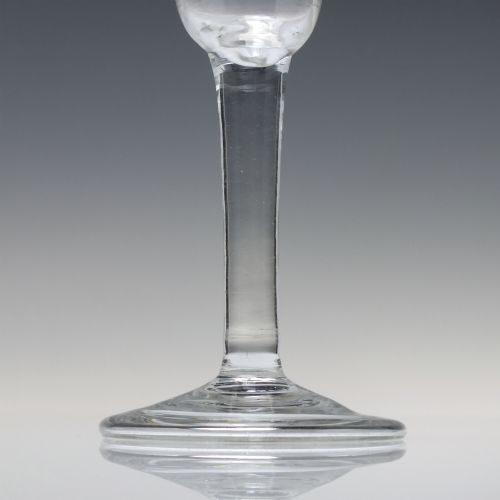 ANTIQUE 18TH CENTURY PLAIN STEM WINE GLASS C1740 - ADDITIONAL PHOTO 4