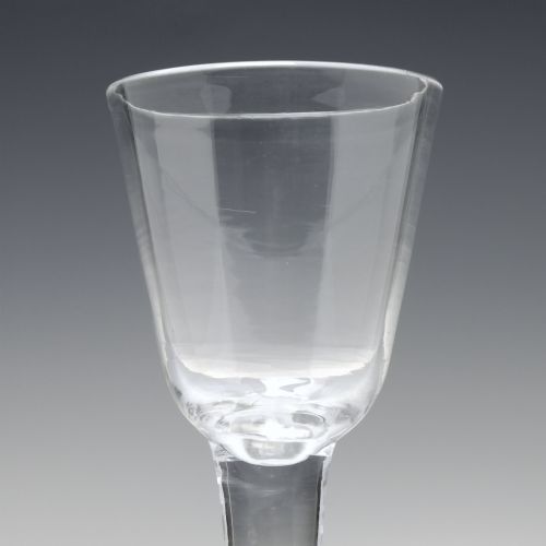 ANTIQUE 18TH CENTURY PLAIN STEM WINE GLASS C1740 - ADDITIONAL PHOTO 5