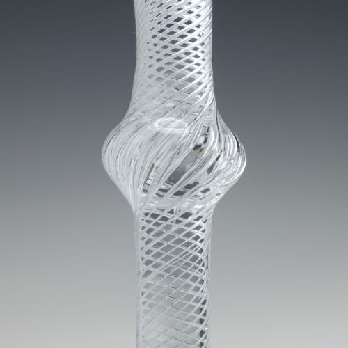 RARE LARGE JACOBITE ACROSTIC ENGRAVED AIR TWIST WINE GLASS GOBLET C1750 - ADDITIONAL PHOTO 4
