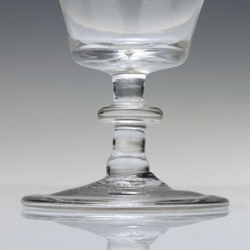 RARE 18TH CENTURY INCURVED BUCKET BOWL ALE GLASS C1760 - ADDITIONAL PHOTO 3