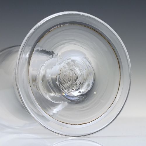 RARE 18TH CENTURY INCURVED BUCKET BOWL ALE GLASS C1760 - ADDITIONAL PHOTO 5