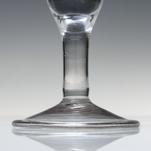 ANTIQUE 18TH CENTURY PLAIN STEM WINE GLASS C1740 - ADDITIONAL PHOTO 2