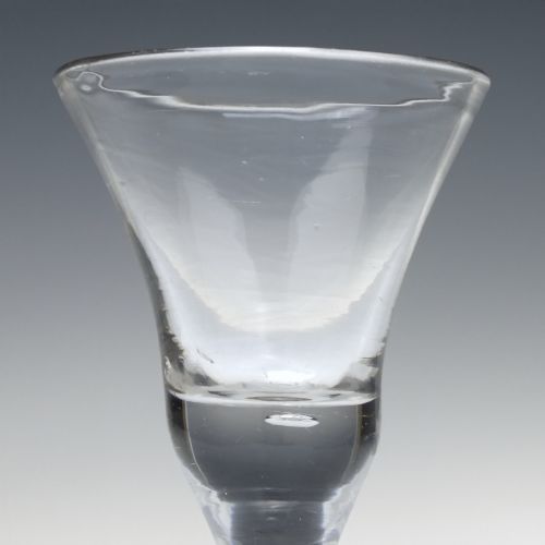 ANTIQUE 18TH CENTURY PLAIN STEM WINE GLASS C1740 - ADDITIONAL PHOTO 3