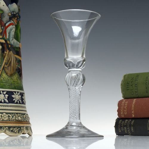 antique 18th century air twist wine glass c1750 - CATEGORY: ANTIQUE GLASS - DATED 1750