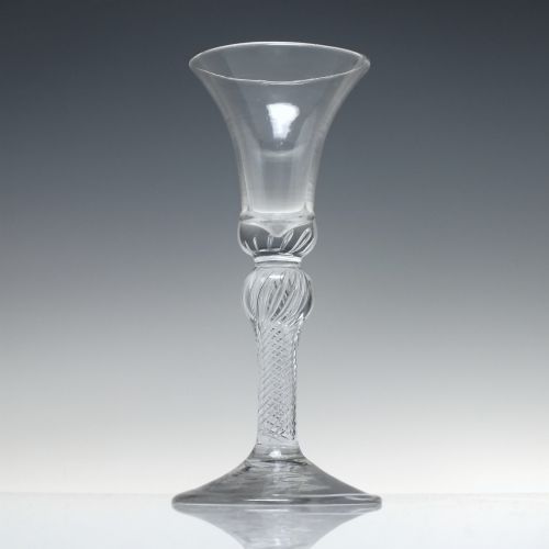 ANTIQUE 18TH CENTURY AIR TWIST WINE GLASS C1750 - ADDITIONAL PHOTO 1