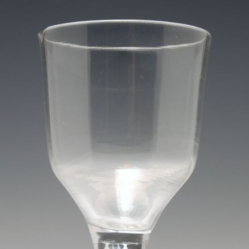 ANTIQUE GEORGIAN DOUBLE SERIES OPAQUE TWIST WINE GLASS C1760 - ADDITIONAL PHOTO 4