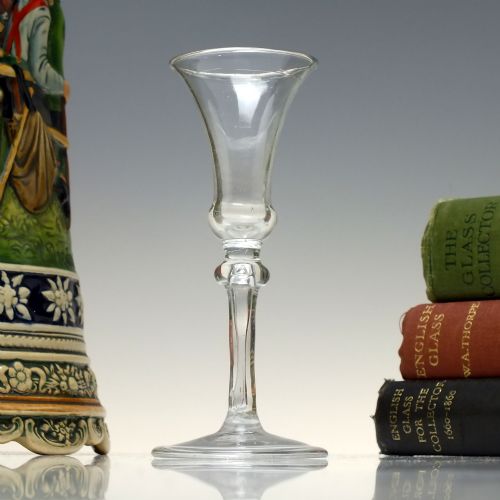 georgian balustroid gin glass c1740 - CATEGORY: ANTIQUE GLASS - DATED 1750