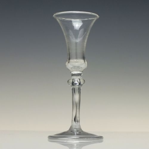 GEORGIAN BALUSTROID GIN GLASS C1740 - ADDITIONAL PHOTO 1