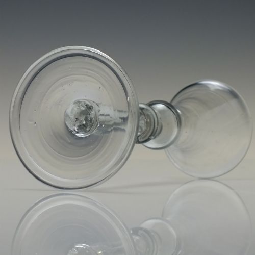 GEORGIAN BALUSTROID GIN GLASS C1740 - ADDITIONAL PHOTO 2