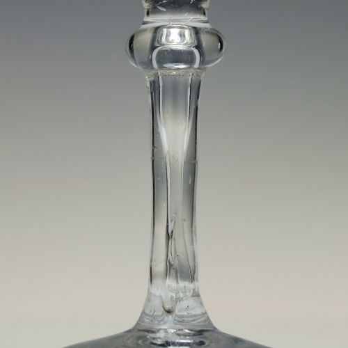 GEORGIAN BALUSTROID GIN GLASS C1740 - ADDITIONAL PHOTO 3